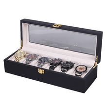 Load image into Gallery viewer, Wooden Baking Paint Watch Box Jewelry Storage Display Box, 2-bit Spray Paint, 3-bit Spray Paint, 5-bit Paint, 6-bit Paint, 10-bit Paint, 12-bit Paint, 20-bit Paint, 6+3 Double-layer Paint, 24-bit Paint, 06 Black + Rice Matte, 10-bit Black + Rice Matte ...