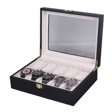 Load image into Gallery viewer, Wooden Baking Paint Watch Box Jewelry Storage Display Box, 2-bit Spray Paint, 3-bit Spray Paint, 5-bit Paint, 6-bit Paint, 10-bit Paint, 12-bit Paint, 20-bit Paint, 6+3 Double-layer Paint, 24-bit Paint, 06 Black + Rice Matte, 10-bit Black + Rice Matte ...