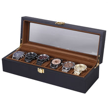 Load image into Gallery viewer, Wooden Baking Paint Watch Box Jewelry Storage Display Box, 2-bit Spray Paint, 3-bit Spray Paint, 5-bit Paint, 6-bit Paint, 10-bit Paint, 12-bit Paint, 20-bit Paint, 6+3 Double-layer Paint, 24-bit Paint, 06 Black + Rice Matte, 10-bit Black + Rice Matte ...