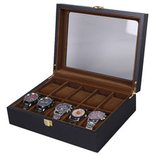 Load image into Gallery viewer, Wooden Baking Paint Watch Box Jewelry Storage Display Box, 2-bit Spray Paint, 3-bit Spray Paint, 5-bit Paint, 6-bit Paint, 10-bit Paint, 12-bit Paint, 20-bit Paint, 6+3 Double-layer Paint, 24-bit Paint, 06 Black + Rice Matte, 10-bit Black + Rice Matte ...
