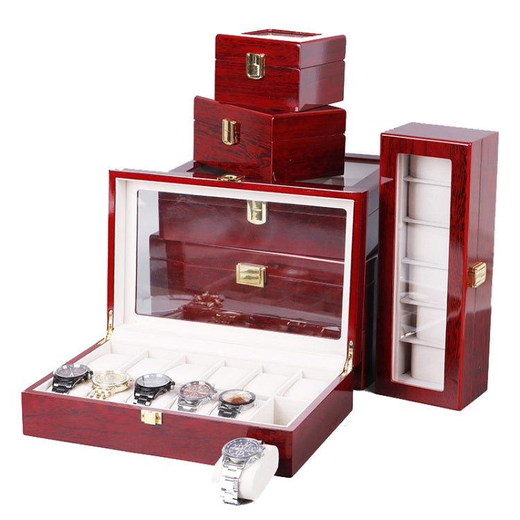 Wooden Baking Paint Watch Box Jewelry Storage Display Box, 2-bit Spray Paint, 3-bit Spray Paint, 5-bit Paint, 6-bit Paint, 10-bit Paint, 12-bit Paint, 20-bit Paint, 6+3 Double-layer Paint, 24-bit Paint, 06 Black + Rice Matte, 10-bit Black + Rice Matte ...