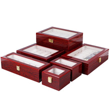 Load image into Gallery viewer, Wooden Baking Paint Watch Box Jewelry Storage Display Box, 2-bit Spray Paint, 3-bit Spray Paint, 5-bit Paint, 6-bit Paint, 10-bit Paint, 12-bit Paint, 20-bit Paint, 6+3 Double-layer Paint, 24-bit Paint, 06 Black + Rice Matte, 10-bit Black + Rice Matte ...