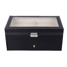 Load image into Gallery viewer, PU Leather Double-Layer Glasses Case Sunglasses Storage Display Box, Size: 33.5x19.5x15.5 cm