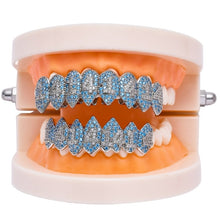 Load image into Gallery viewer, Halloween Vampire 8 Zircon Hip Hop Braces, Platinum Suit, Gold Suit, Platinum Upper Teeth, Platinum Lower Teeth, Gold Upper Teeth, Gold Lower Teeth