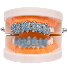 Load image into Gallery viewer, Halloween Vampire 8 Zircon Hip Hop Braces, Platinum Suit, Gold Suit, Platinum Upper Teeth, Platinum Lower Teeth, Gold Upper Teeth, Gold Lower Teeth