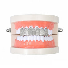 Load image into Gallery viewer, Halloween Accessories Micro-Inlaid Zircon Hip-Hop Braces, Gold Suit, Silver Suit, Gold Upper Teeth, Gold Lower Teeth, Silver Upper Teeth, Silver Lower Teeth