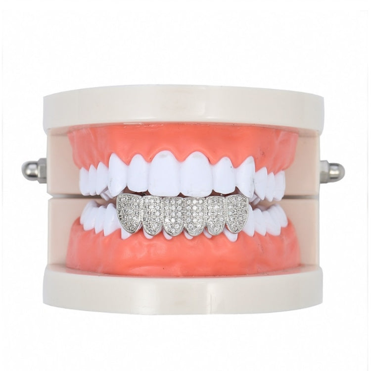 Halloween Accessories Micro-Inlaid Zircon Hip-Hop Braces, Gold Suit, Silver Suit, Gold Upper Teeth, Gold Lower Teeth, Silver Upper Teeth, Silver Lower Teeth