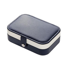 Load image into Gallery viewer, Double-Layer Jewelry Storage Box Earrings Ring Portable Flannel Jewelry Box