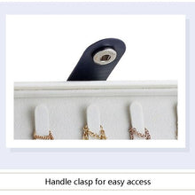 Load image into Gallery viewer, Double-Layer Jewelry Storage Box Earrings Ring Portable Flannel Jewelry Box