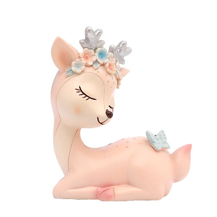 Car Decoration Cartoon Sika Deer Decoration Creative Resin Handicraft Cake Decoration