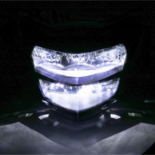 Load image into Gallery viewer, Motorcycle LDE Retro Headlights LED Far Near Beam Lights For Yamaha LC135 V2-V6, Transparent Glass, Smoked Glass