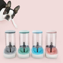 Load image into Gallery viewer, Hipidog Pet Automatic Feeder Cat &amp; Dog Waterer Feeding Bowl Combined Grain Storage Bucket, Drinking Fountain (Blue), Drinking Fountain (Green), Drinking Fountain (Pink), Drinking Fountain (Grey), Feeder (Blue), Feeder (Green), Feeder (Pink), Feeder (Grey)