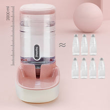 Load image into Gallery viewer, Hipidog Pet Automatic Feeder Cat &amp; Dog Waterer Feeding Bowl Combined Grain Storage Bucket, Drinking Fountain (Blue), Drinking Fountain (Green), Drinking Fountain (Pink), Drinking Fountain (Grey), Feeder (Blue), Feeder (Green), Feeder (Pink), Feeder (Grey)
