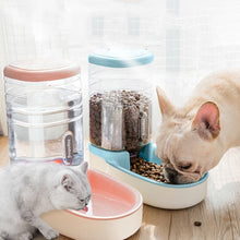 Load image into Gallery viewer, Hipidog Pet Automatic Feeder Cat &amp; Dog Waterer Feeding Bowl Combined Grain Storage Bucket, Drinking Fountain (Blue), Drinking Fountain (Green), Drinking Fountain (Pink), Drinking Fountain (Grey), Feeder (Blue), Feeder (Green), Feeder (Pink), Feeder (Grey)