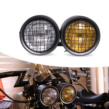 Load image into Gallery viewer, Motorcycle Retro Headlight CG125 Metal Universal Headlight Retro Dual Lamp, Retro Dual Lamp