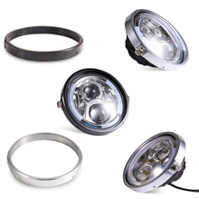Load image into Gallery viewer, 7 Inch Motorcycle Headlight Modification Parts Headlight Ring Bracket, Black, Silver