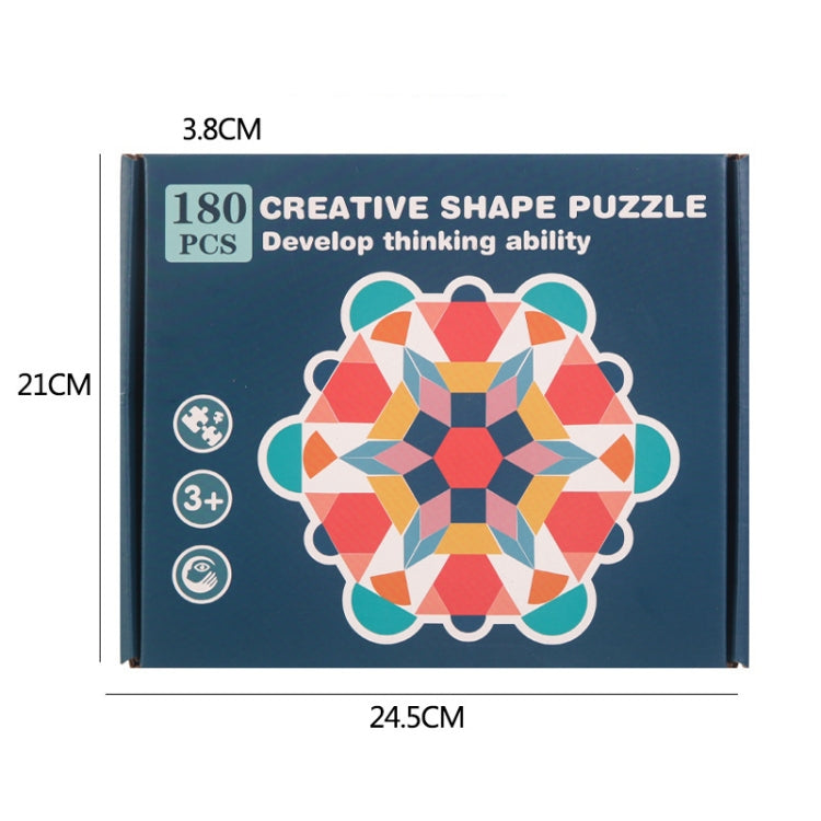 Wooden 180 Pieces Three-Dimensional Shape Puzzle Toy Children Early Education Animal Jigsaw