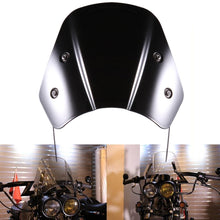 Load image into Gallery viewer, 5-7 Inch Retro Motorcycle Windshield Universal Modified Windshield, Black, Smoky, Transparent