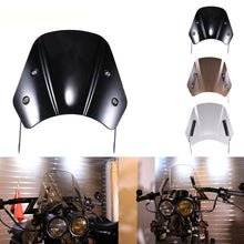 Load image into Gallery viewer, 5-7 Inch Retro Motorcycle Windshield Universal Modified Windshield, Black, Smoky, Transparent