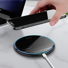 Load image into Gallery viewer, X8 15W QI Round Acrylic Mirror Wireless Charger