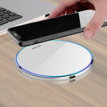 Load image into Gallery viewer, X8 15W QI Round Acrylic Mirror Wireless Charger