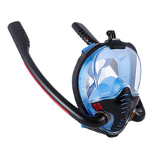 Load image into Gallery viewer, Snorkeling Mask Double Tube Silicone Full Dry Diving Mask Adult Swimming Mask Diving Goggles, S/M, L/XL