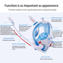 Load image into Gallery viewer, Snorkeling Mask Double Tube Silicone Full Dry Diving Mask Adult Swimming Mask Diving Goggles, S/M, L/XL