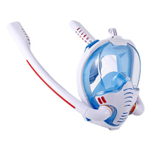 Load image into Gallery viewer, Snorkeling Mask Double Tube Silicone Full Dry Diving Mask Adult Swimming Mask Diving Goggles, S/M, L/XL