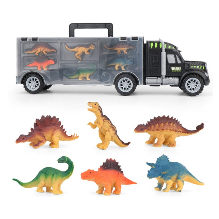 Children DIY Dinosaur Portable Storage Container Truck Model Toy Set