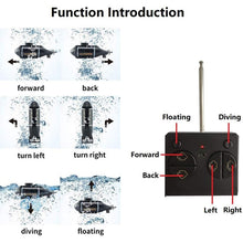 Load image into Gallery viewer, Children 2.4G Electric Six-Way Mini Submarine Model Boy Playing In Water Remote Control Boat Nuclear Submarine