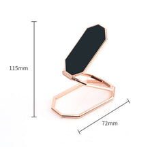 Load image into Gallery viewer, Folding And Sticking Zinc Alloy Mobile Phone Ring Holder Car Magnetic Ring Buckle, Cool Black, Rose Gold