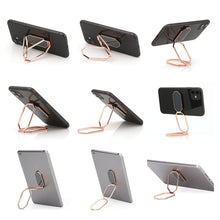 Load image into Gallery viewer, Folding And Sticking Zinc Alloy Mobile Phone Ring Holder Car Magnetic Ring Buckle, Cool Black, Rose Gold
