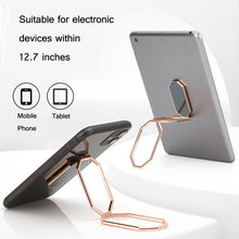 Load image into Gallery viewer, Folding And Sticking Zinc Alloy Mobile Phone Ring Holder Car Magnetic Ring Buckle, Cool Black, Rose Gold