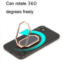 Load image into Gallery viewer, Folding And Sticking Zinc Alloy Mobile Phone Ring Holder Car Magnetic Ring Buckle, Cool Black, Rose Gold
