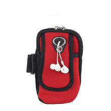 Load image into Gallery viewer, Running Mobile Phone Arm Bag Sports Mobile Phone Arm Sleeve, 10.5x19cm (Red), 10.5x19cm (Black), 10.5x19cm (Orange), 10.5x19cm (Light Blue), 10.5x19cm (Navy Blue)