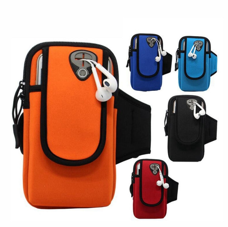 Running Mobile Phone Arm Bag Sports Mobile Phone Arm Sleeve, 10.5x19cm (Red), 10.5x19cm (Black), 10.5x19cm (Orange), 10.5x19cm (Light Blue), 10.5x19cm (Navy Blue)