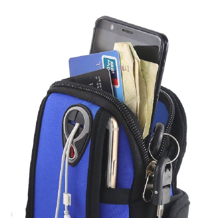 Running Mobile Phone Arm Bag Sports Mobile Phone Arm Sleeve, 10.5x19cm (Red), 10.5x19cm (Black), 10.5x19cm (Orange), 10.5x19cm (Light Blue), 10.5x19cm (Navy Blue)