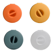 Load image into Gallery viewer, Round Data Cable Storage Box Earphone Storage Collection Box, Yellow, Blue, Transparent, Orange