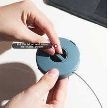 Load image into Gallery viewer, Round Data Cable Storage Box Earphone Storage Collection Box, Yellow, Blue, Transparent, Orange