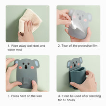 Load image into Gallery viewer, Bathroom Paste Wall-Mounted Shelf Cartoon Animal Toothbrush Holder, Panda, Tiger, Koala, Piggy