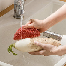 Load image into Gallery viewer, 2 PCS Multifunctional Silicone Cleaning Brush Non-Oily Kitchen Cleaning Scouring Pad, Honey Bud Red, Bamboo Green, Pine Gray