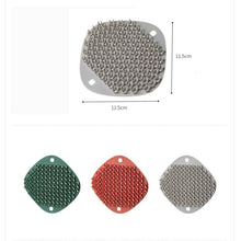 Load image into Gallery viewer, 2 PCS Multifunctional Silicone Cleaning Brush Non-Oily Kitchen Cleaning Scouring Pad, Honey Bud Red, Bamboo Green, Pine Gray