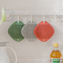 Load image into Gallery viewer, 2 PCS Multifunctional Silicone Cleaning Brush Non-Oily Kitchen Cleaning Scouring Pad, Honey Bud Red, Bamboo Green, Pine Gray