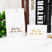 Load image into Gallery viewer, 100 PCS Valentines Day Bronzing Greeting Card Flower Shop Birthday Thank You Card, Wish You All The Best, I Miss You Every Day, Thank You Very Much, I Keep You In My Heart Forever, Happy Every Day, Send You My Heart, Bright Future Happy Life           ...