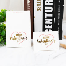Load image into Gallery viewer, 100 PCS Valentines Day Bronzing Greeting Card Flower Shop Birthday Thank You Card, Wish You All The Best, I Miss You Every Day, Thank You Very Much, I Keep You In My Heart Forever, Happy Every Day, Send You My Heart, Bright Future Happy Life           ...