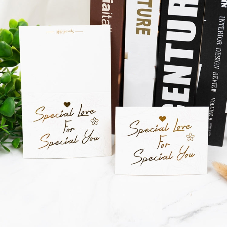 100 PCS Valentines Day Bronzing Greeting Card Flower Shop Birthday Thank You Card, Wish You All The Best, I Miss You Every Day, Thank You Very Much, I Keep You In My Heart Forever, Happy Every Day, Send You My Heart, Bright Future Happy Life           ...