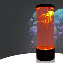 Load image into Gallery viewer, Cylindrical LED Simulation Jellyfish Light USB Powered Colorful Jellyfish Atmosphere Light, 10.5 x 10.5 x 29.4cm