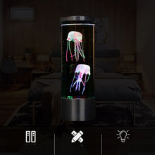 Load image into Gallery viewer, Cylindrical LED Simulation Jellyfish Light USB Powered Colorful Jellyfish Atmosphere Light, 10.5 x 10.5 x 29.4cm