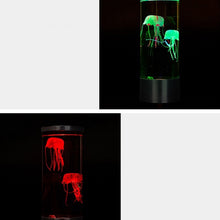 Load image into Gallery viewer, Cylindrical LED Simulation Jellyfish Light USB Powered Colorful Jellyfish Atmosphere Light, 10.5 x 10.5 x 29.4cm