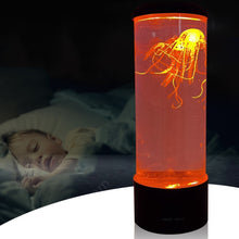 Load image into Gallery viewer, Cylindrical LED Simulation Jellyfish Light USB Powered Colorful Jellyfish Atmosphere Light, 10.5 x 10.5 x 29.4cm
